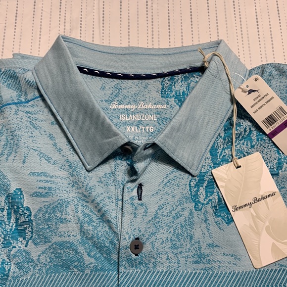 NWT TOMMY BAHAMA Men's Hibiscus Horizon Polo - Picture 8 of 9